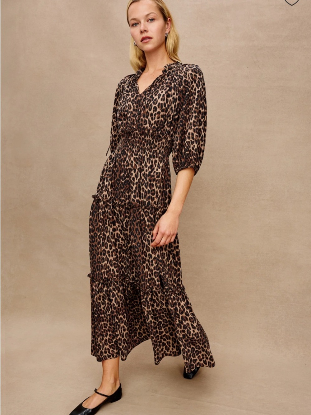 RAILS  Catherine Leopard-Print Woven Maxi Dress size Medium